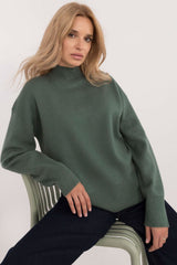 Oversized Sweater | Acrylic Knit | High Neck & Relaxed Fit
