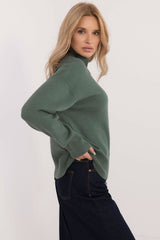 Oversized Sweater | Acrylic Knit | High Neck & Relaxed Fit