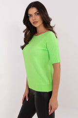 Half-Sleeve Cotton Blend Top | Regular Fit | Minimalistic Design